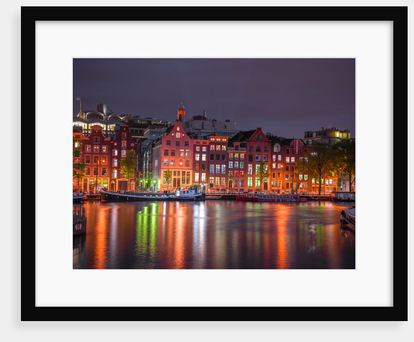 Amsterdam canal at night by Assaf Frank